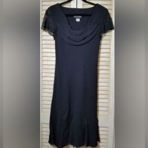 VTG S.L. Fashions Black Midi Cocktail Dress Size 6